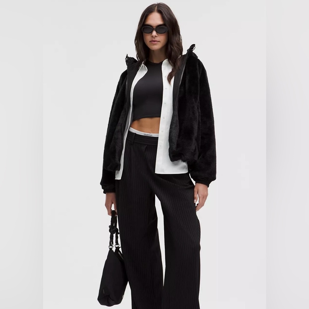 Lululemon Faux Fur Full-Zip Hoodie (M) - Picture 5 of 10